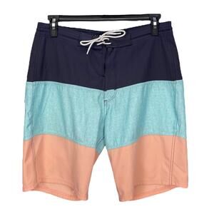 OLD NAVY CALIFORNIA Men's SWIM TRUNKS Blue Peach Size 34